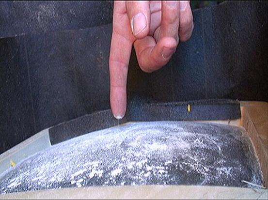 A tight column of spiralling material occurs during electric discharge experiment 